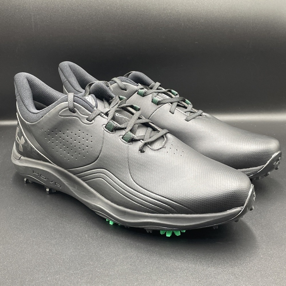 Under Armour HOVR Drive Pro Spiked Golf Shoes Men Size 14 Wide Black 3026919-001